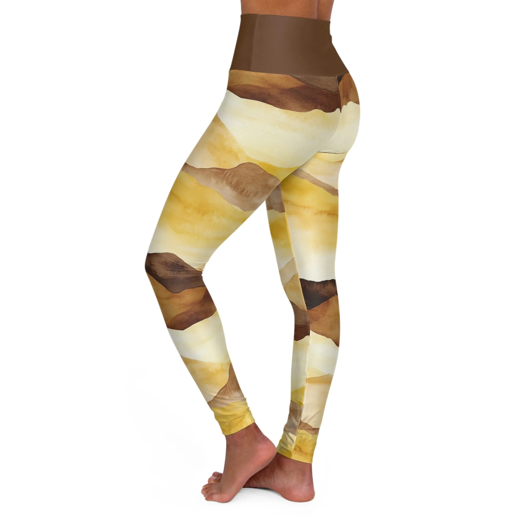 Fiery Horizons High Waisted Yoga Leggings for Active Lifestyle
