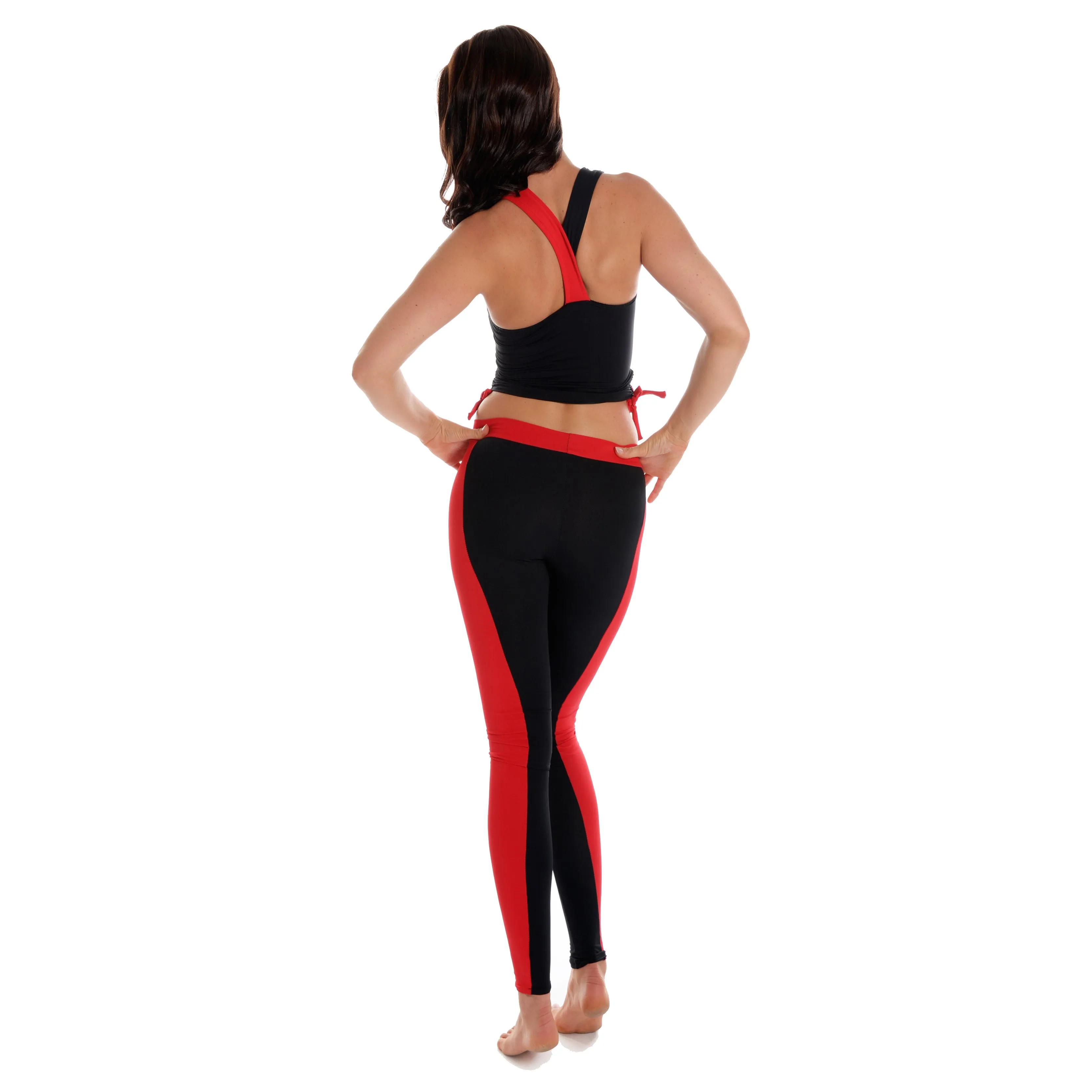 Fitness Leggings - Black / Red
