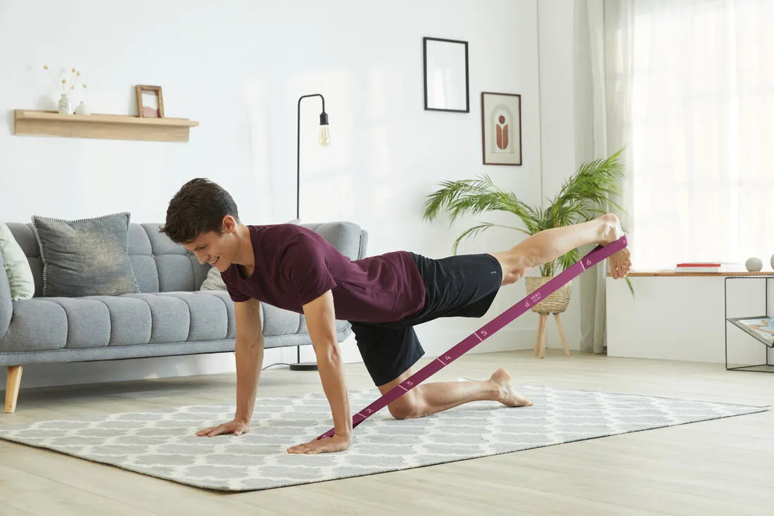 Fitness Resistance Textile Band 10 kg - Burgundy