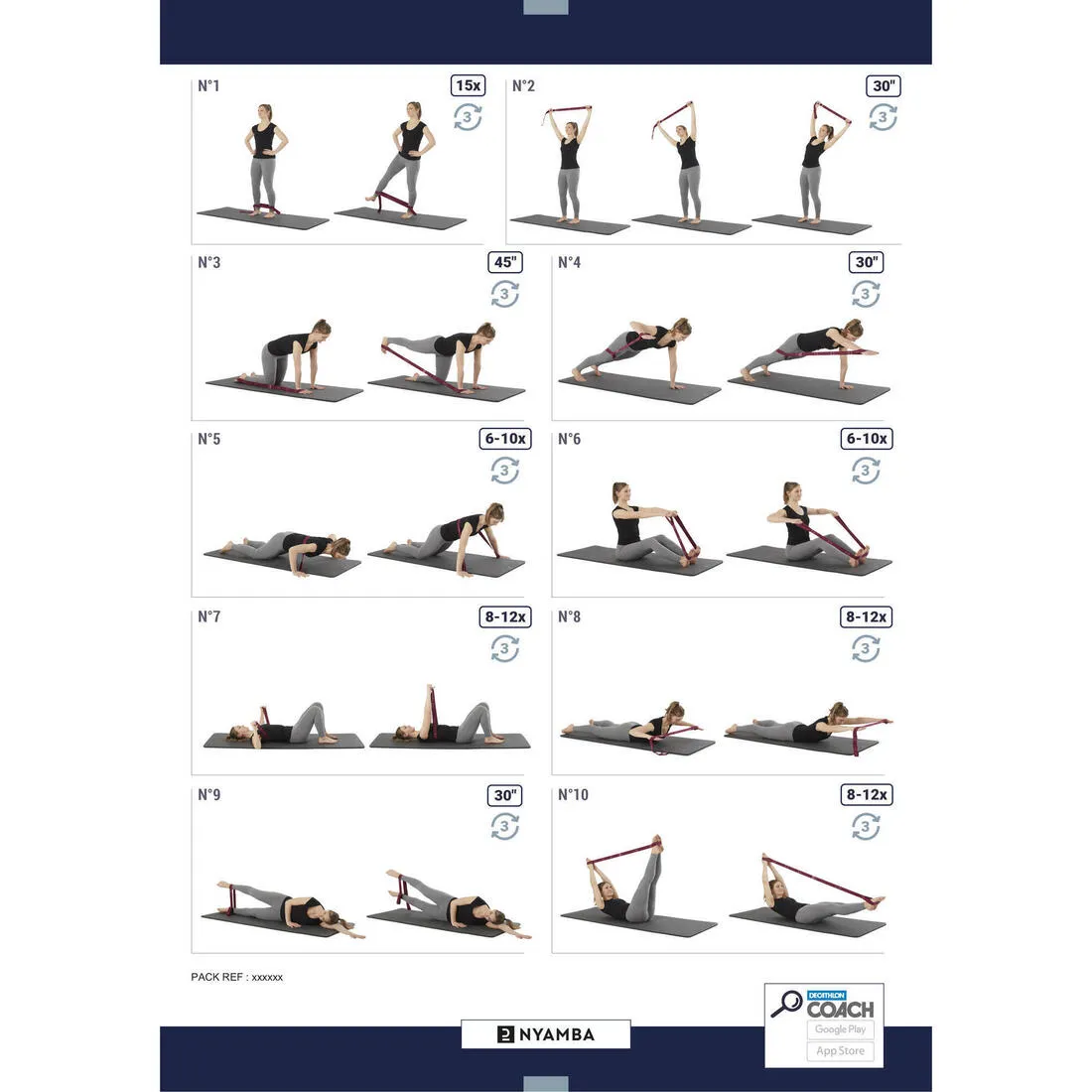 Fitness Resistance Textile Band 10 kg - Burgundy
