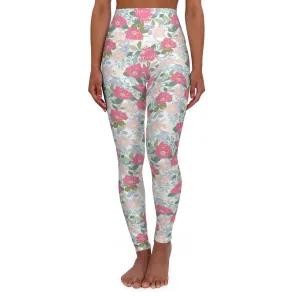 Floral High Waisted Yoga Leggings - Comfortable & Stylish Fitness Wear