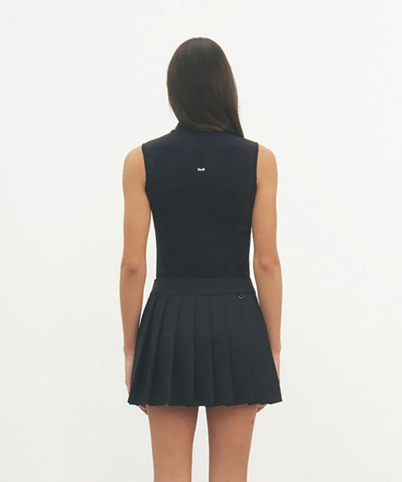 FORDI Mockneck Sleeveless T-Shirt - Black