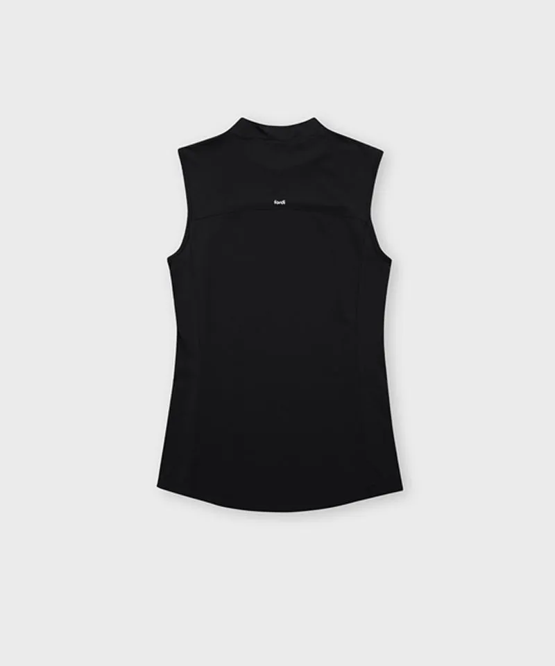 FORDI Mockneck Sleeveless T-Shirt - Black