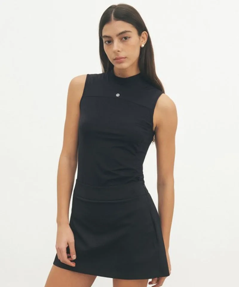 FORDI Mockneck Sleeveless T-Shirt - Black