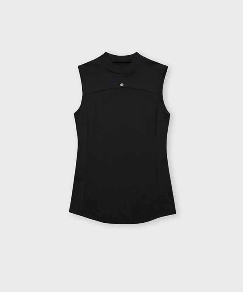 FORDI Mockneck Sleeveless T-Shirt - Black
