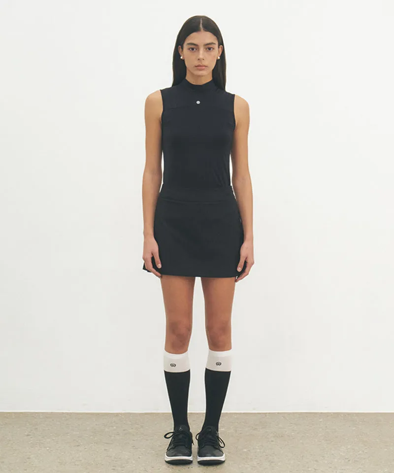 FORDI Mockneck Sleeveless T-Shirt - Black