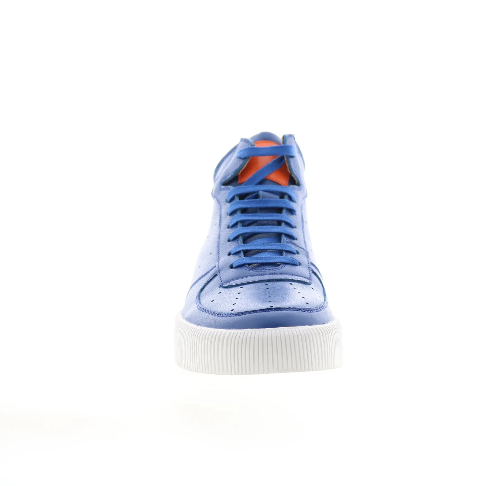 French Connection Dion FC7211H Mens Blue Leather Lifestyle Sneakers Shoes