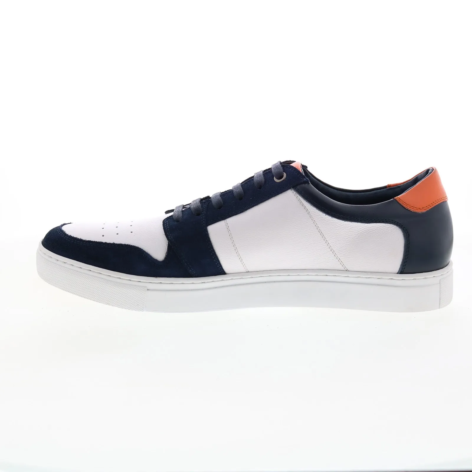 French Connection Fender FC7208L Mens Blue Leather Lifestyle Sneakers Shoes