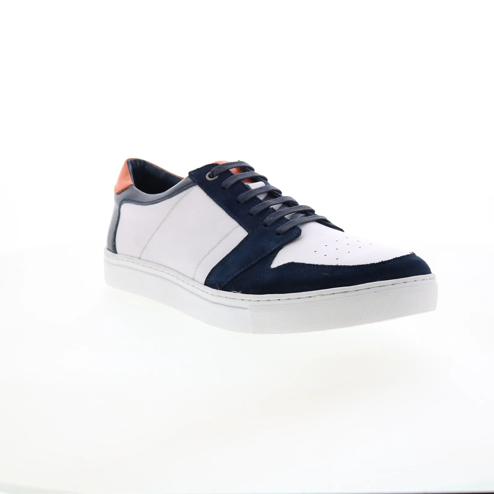 French Connection Fender FC7208L Mens Blue Leather Lifestyle Sneakers Shoes