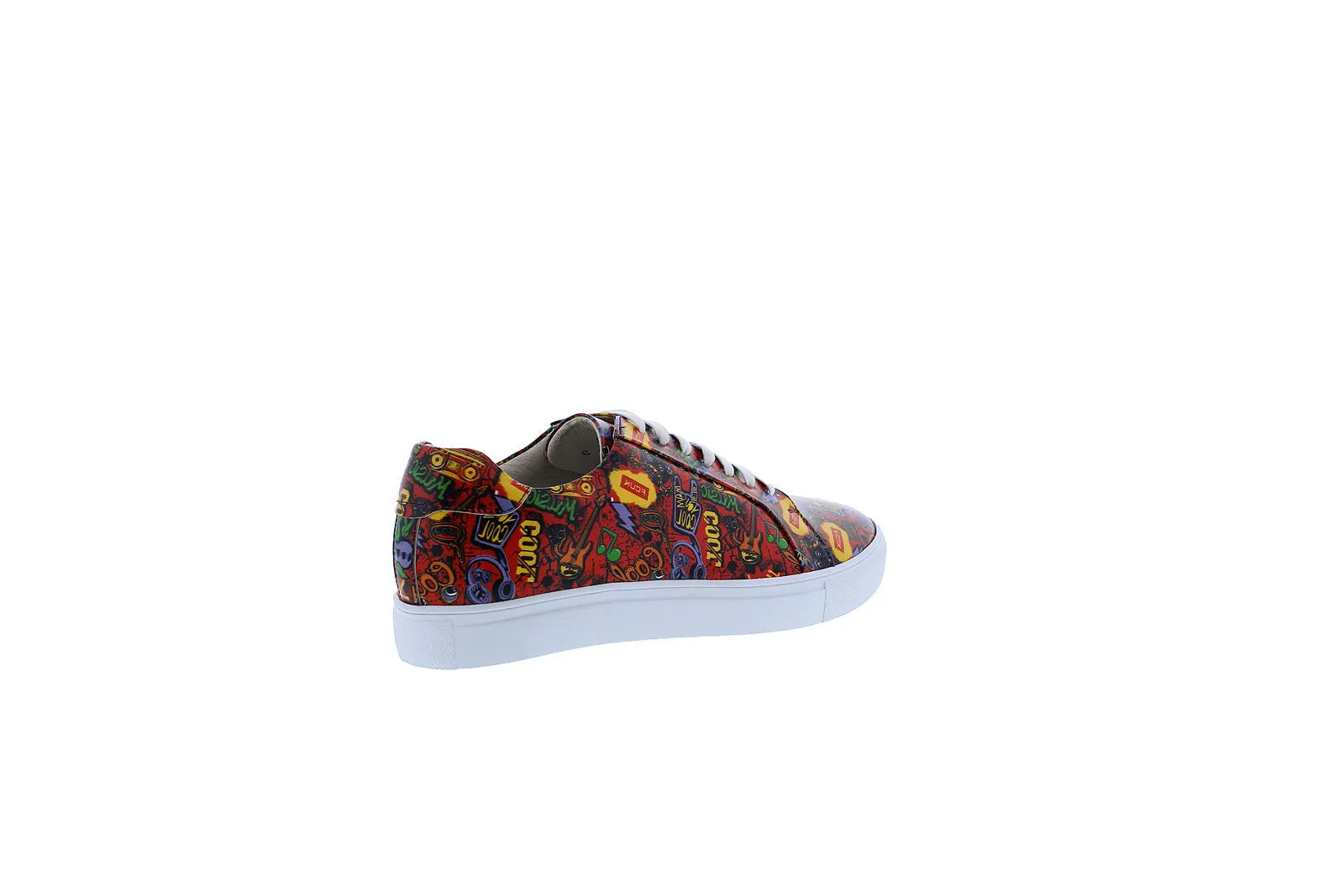 French Connection Rocket FC7191L Mens Red Leather Lifestyle Sneakers Shoes