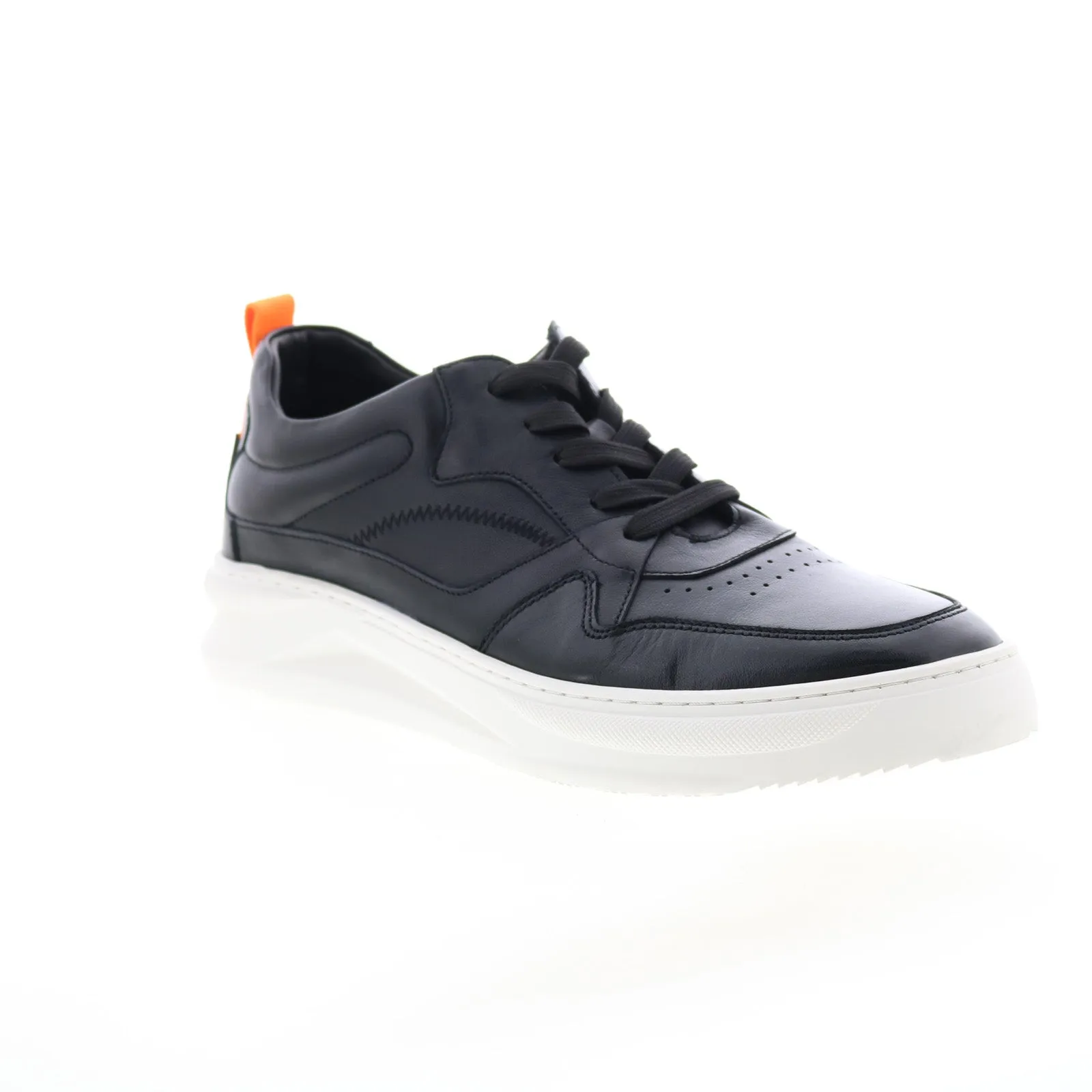 French Connection Zeke FC7220L Mens Black Leather Lifestyle Sneakers Shoes