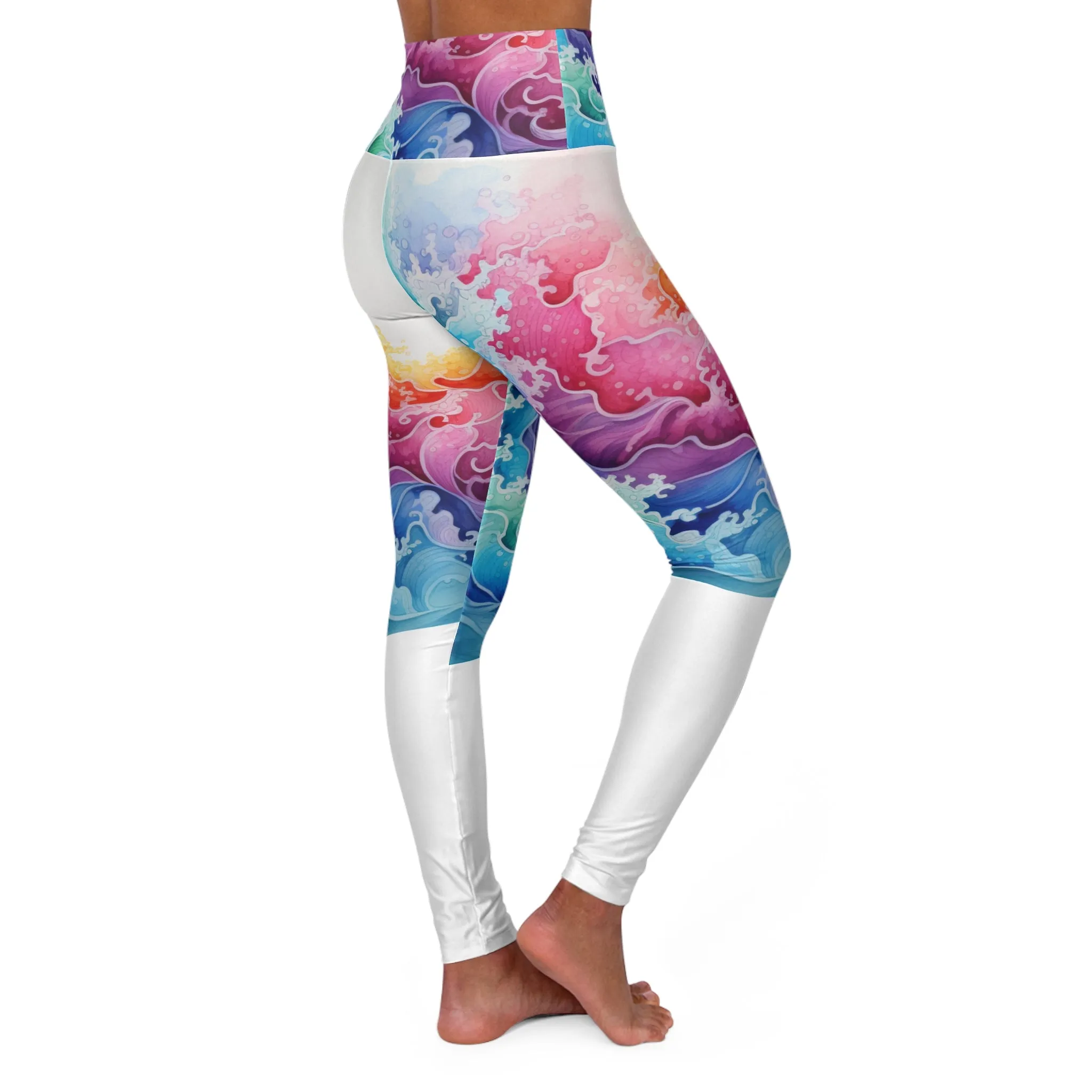 Frosted Daydreams High Waisted Yoga Leggings for Active Lifestyle