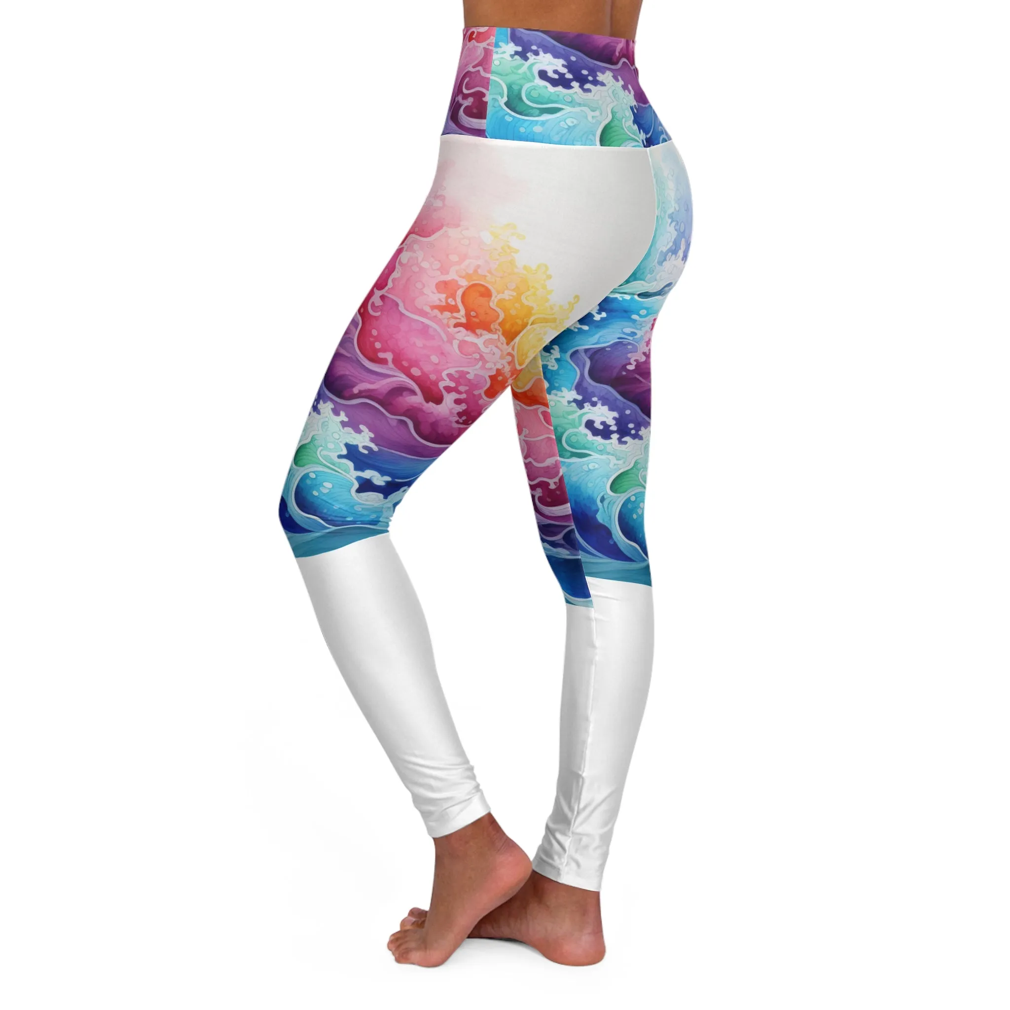 Frosted Daydreams High Waisted Yoga Leggings for Active Lifestyle