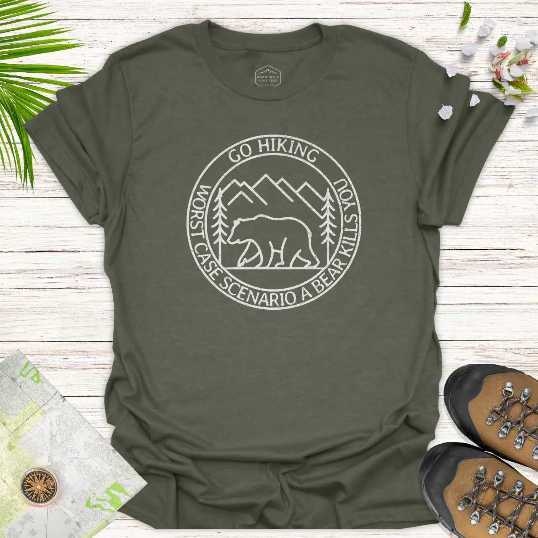 Go Hiking Simple Line Unisex T-Shirt