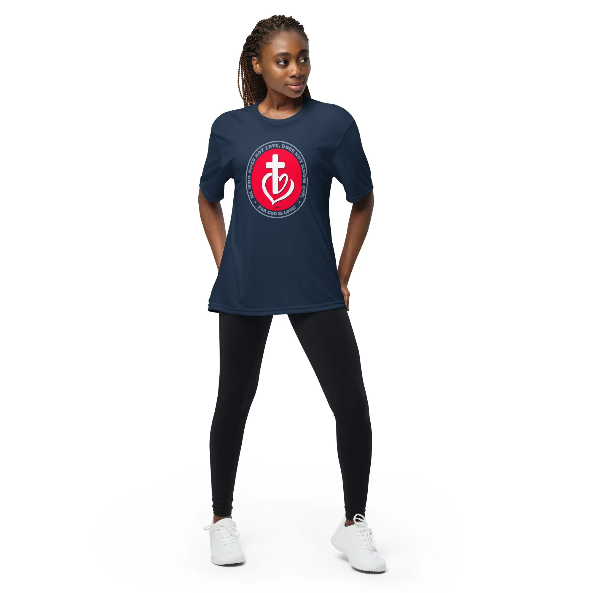 God is Love - Unisex performance crew neck t-shirt