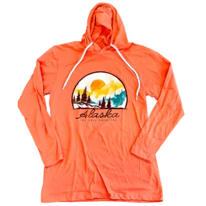 Golden Globe Mountain Alaska Hooded T-shirt