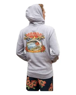 Grey Hoodie with Mambo Graphic on the Back