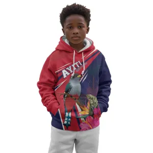 Haiti Personalized Kid Hoodie Hispaniolan Trogon Tropical Vibes LT7