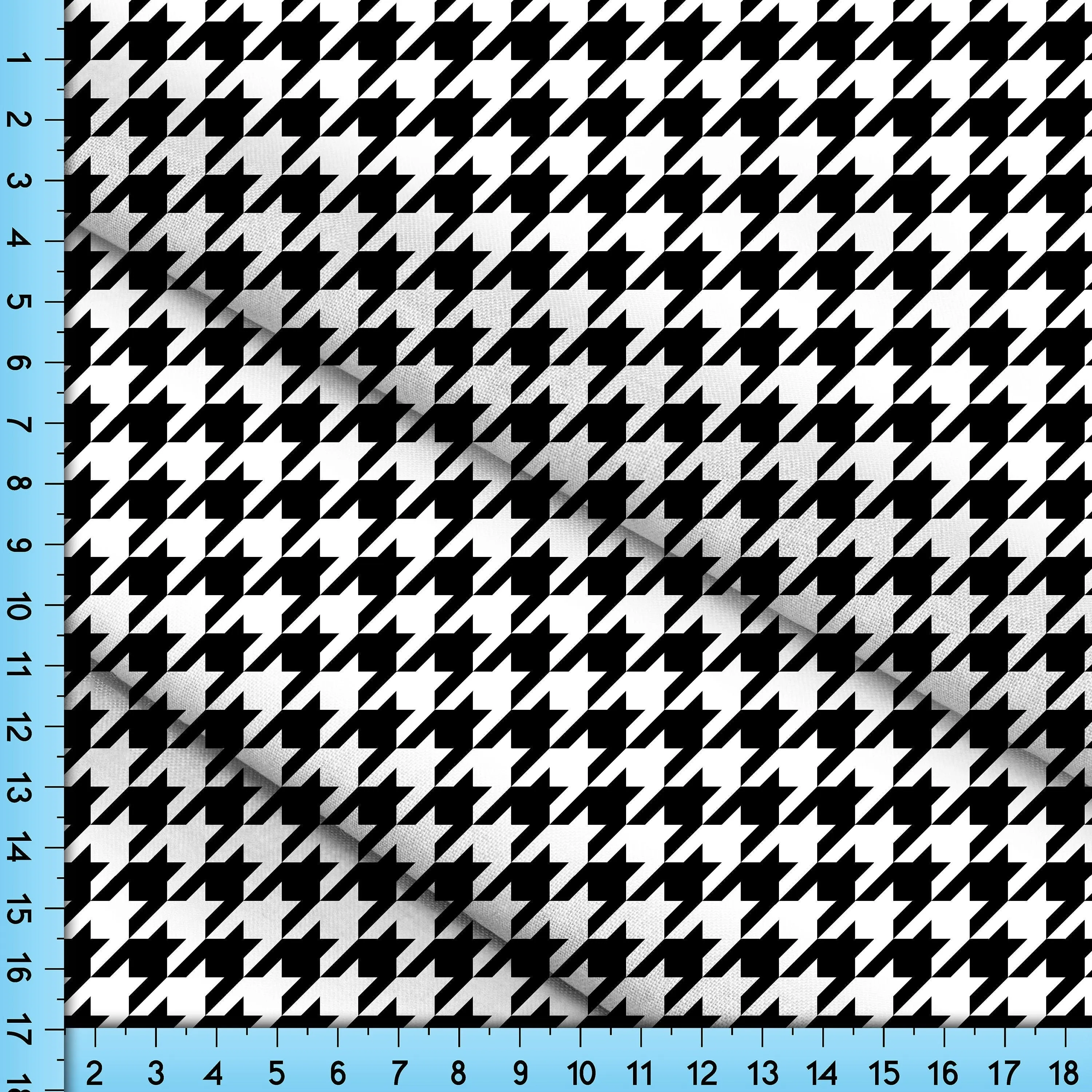 Herringbone Fabric By The Yard, Black and White Pattern Printed on the fabric of your choice