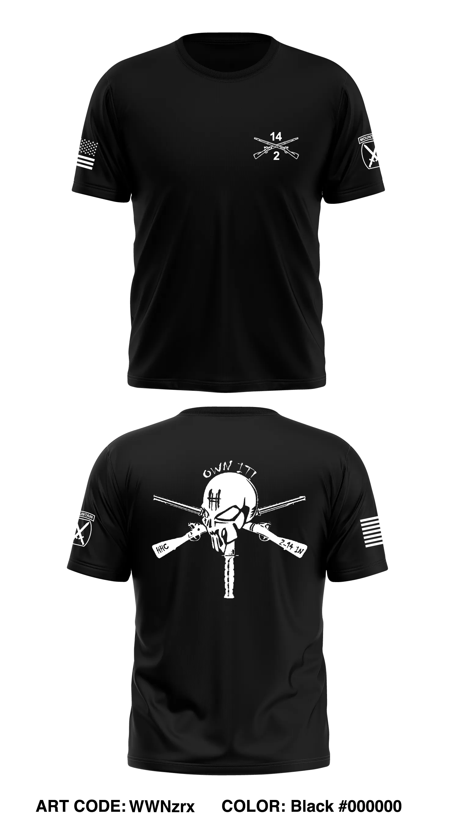 HHC, 2nd BN, 14th IN Store 1 Core Men's SS Performance Tee - WWNzrx