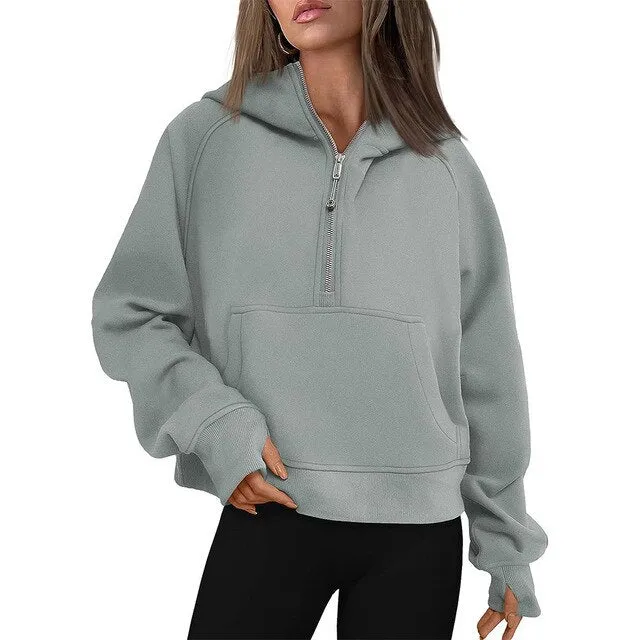 High Quality Zipper Closure Hooded Warm Winter Hoodies