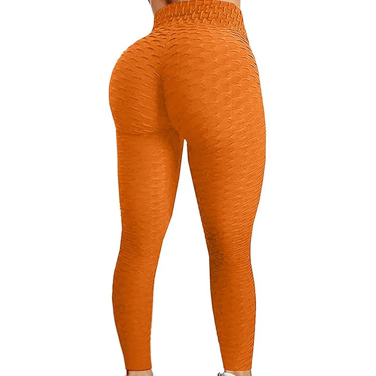 High Waist Workout Compression Bubble  Scrunch- Butt Stacked Gym Leggings