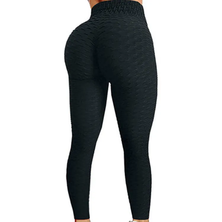 High Waist Workout Compression Bubble  Scrunch- Butt Stacked Gym Leggings