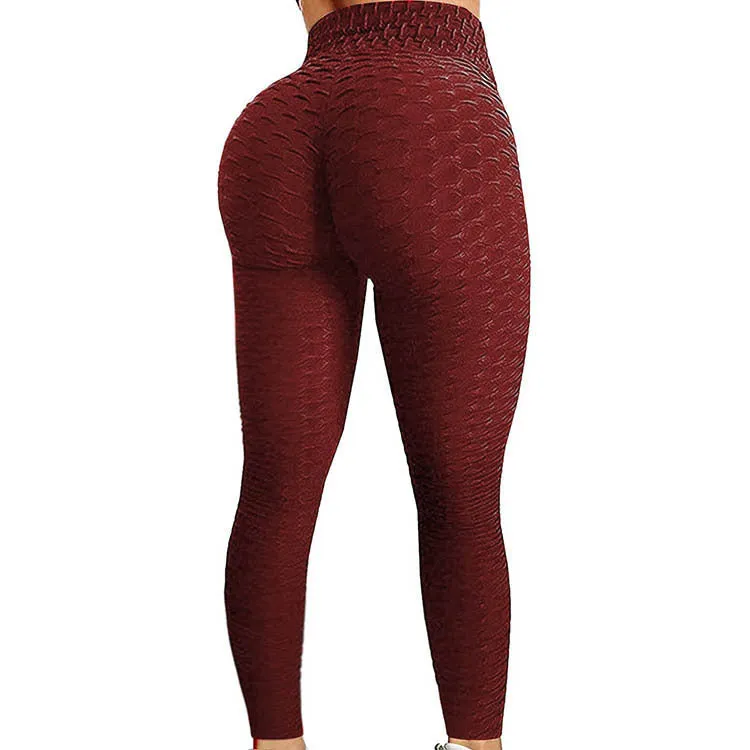 High Waist Workout Compression Bubble  Scrunch- Butt Stacked Gym Leggings