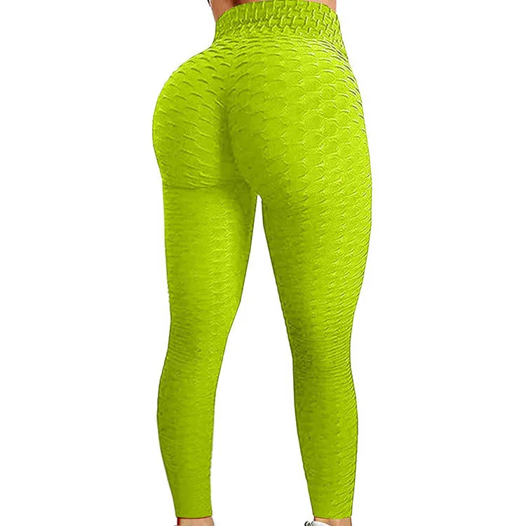 High Waist Workout Compression Bubble  Scrunch- Butt Stacked Gym Leggings