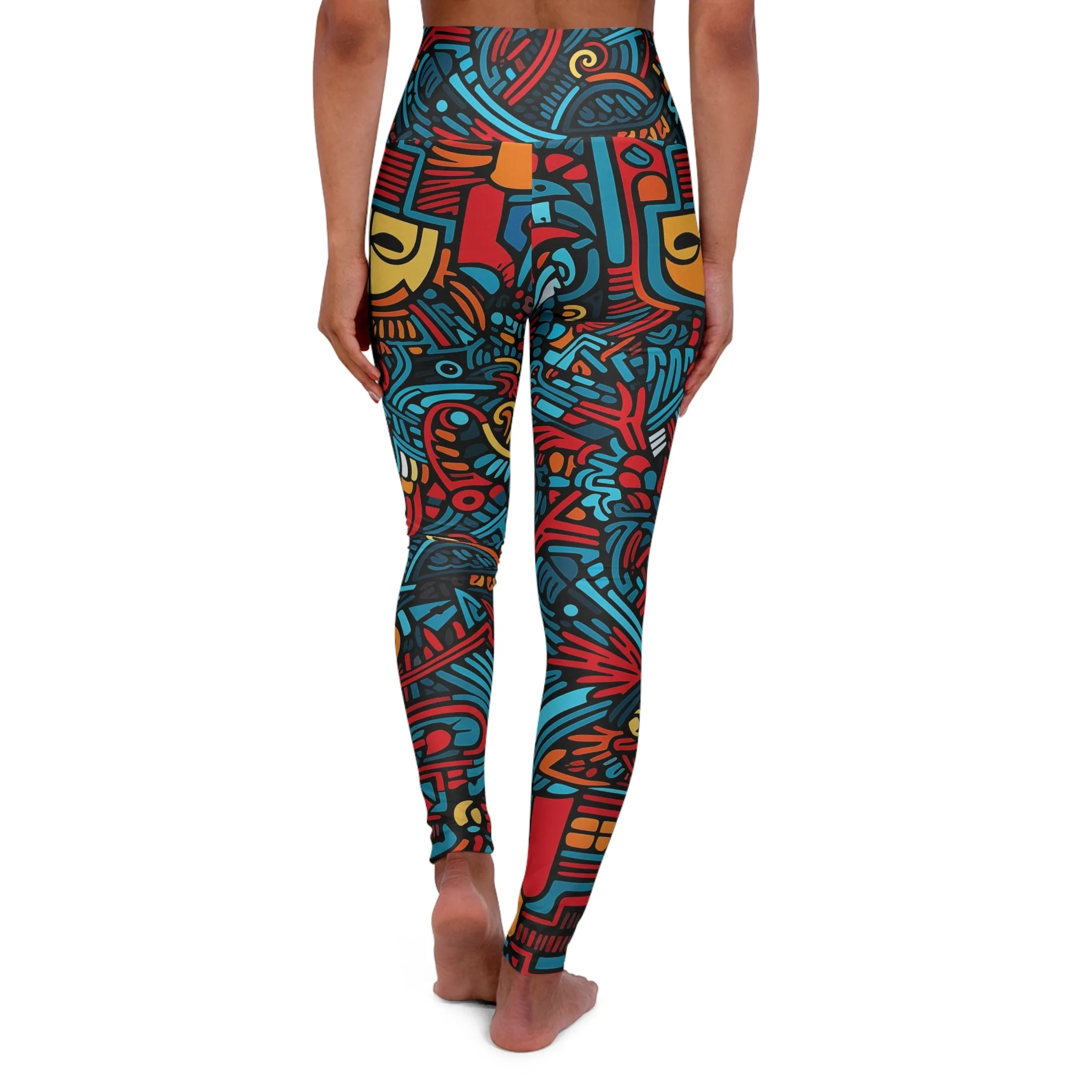 High Waisted Leggings - Brooklyn Cacti