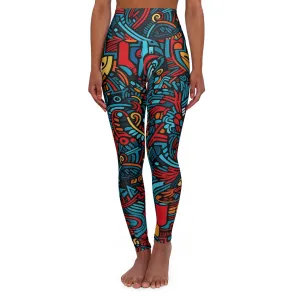 High Waisted Leggings - Brooklyn Cacti