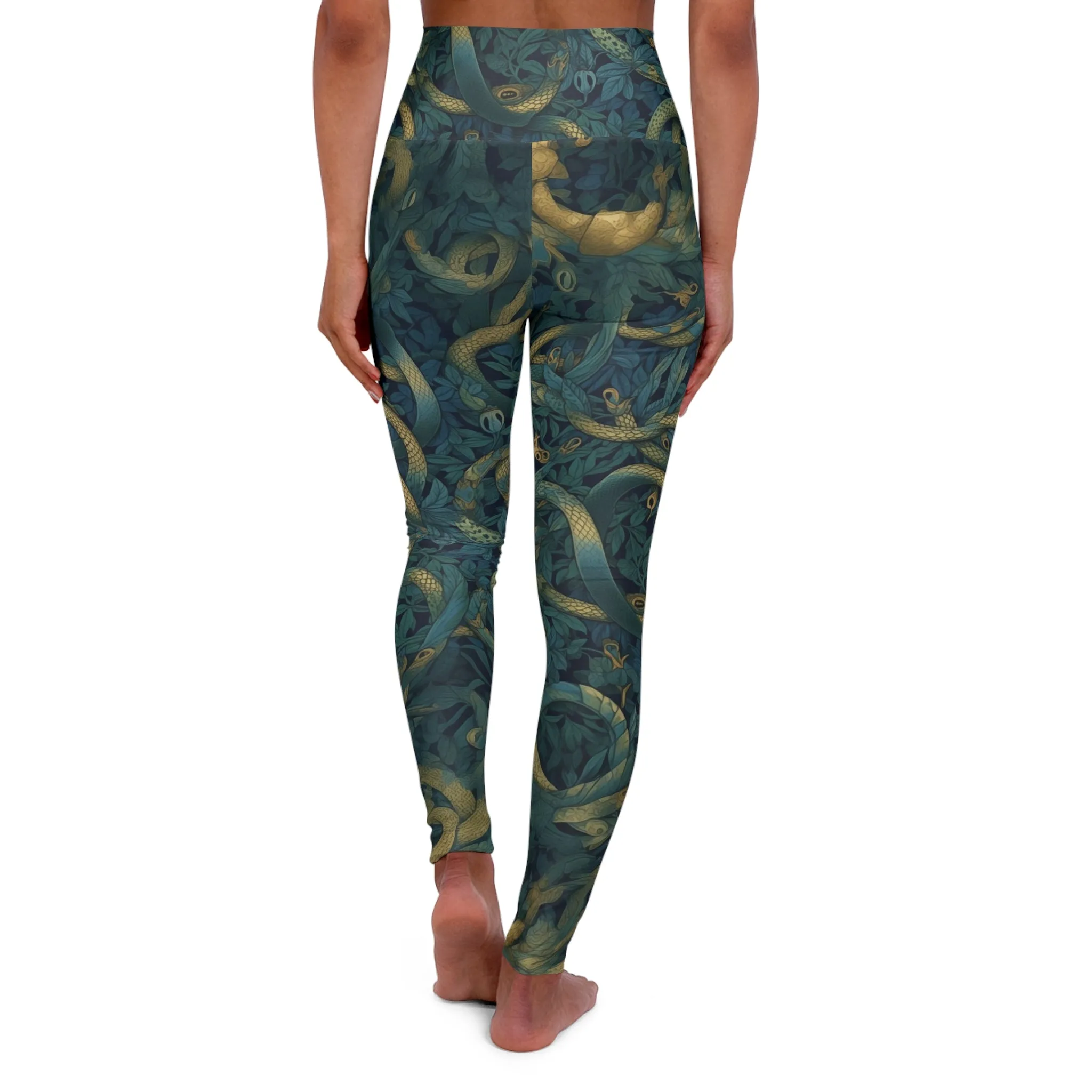 High Waisted Leggings - Francesca Trikonasana Snakes