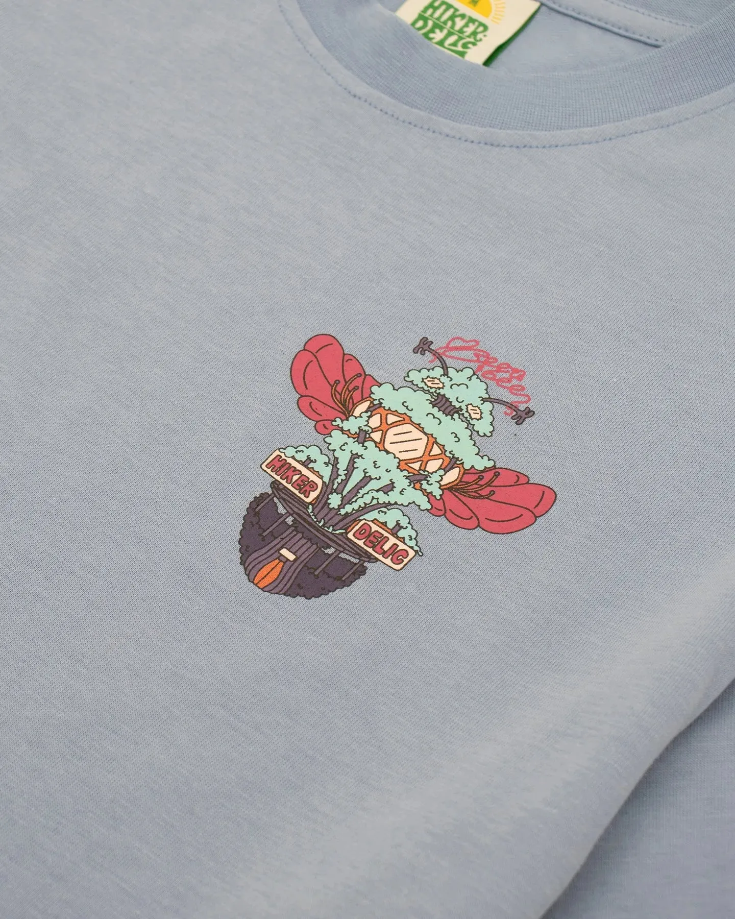 Hikerdelic Bee & Bee SS T-Shirt In Fjord Blue