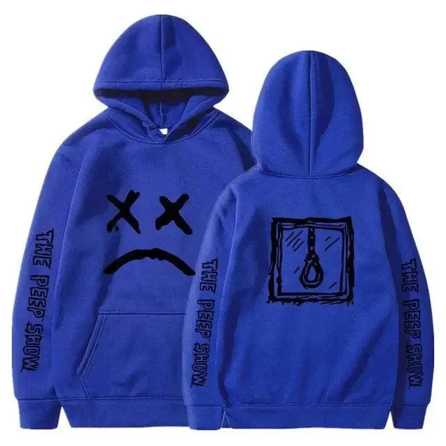 Hip Hop Hoodies Modern Hell Hood For Boy Men Women Hooded Pullover Male Female Cry Baby Hoodie Sweatshirts Women's Hoodie Peep Show Rap Music Men's Hip Hop Weep Rapper Sweater Warm Winter Sweater