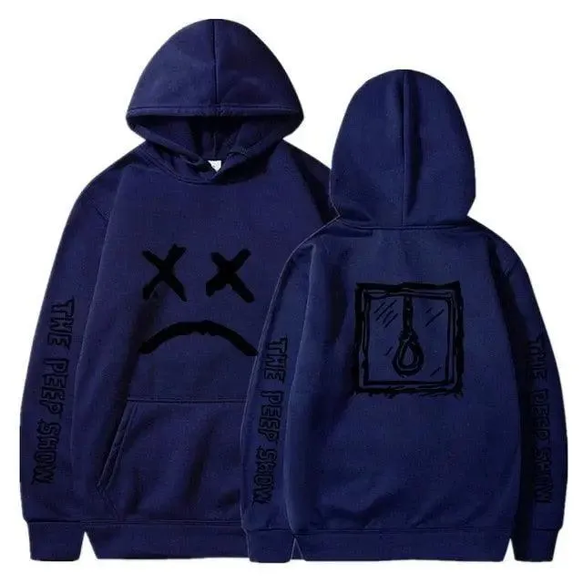 Hip Hop Hoodies Modern Hell Hood For Boy Men Women Hooded Pullover Male Female Cry Baby Hoodie Sweatshirts Women's Hoodie Peep Show Rap Music Men's Hip Hop Weep Rapper Sweater Warm Winter Sweater
