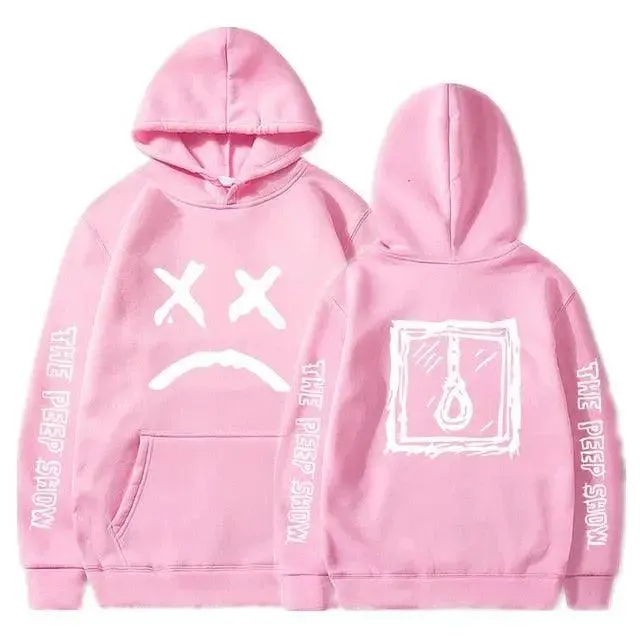 Hip Hop Hoodies Modern Hell Hood For Boy Men Women Hooded Pullover Male Female Cry Baby Hoodie Sweatshirts Women's Hoodie Peep Show Rap Music Men's Hip Hop Weep Rapper Sweater Warm Winter Sweater