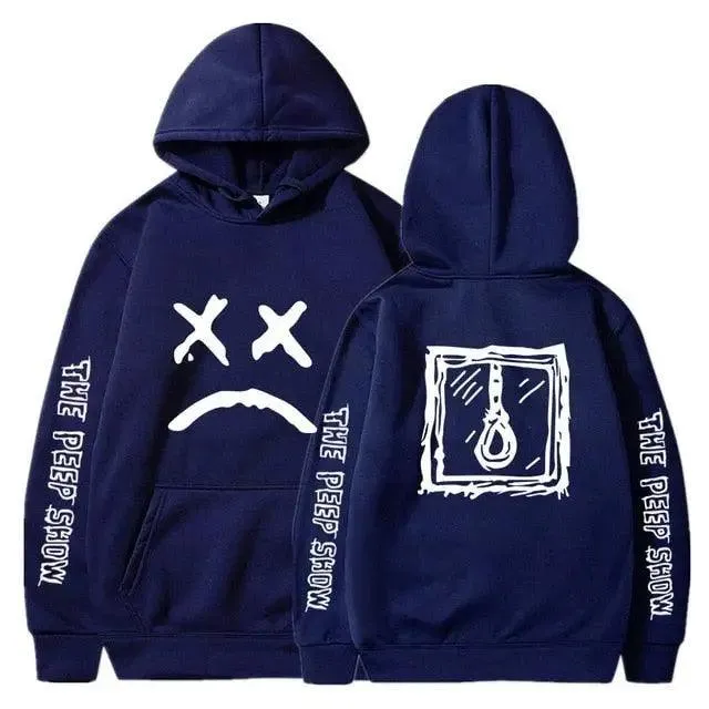 Hip Hop Hoodies Modern Hell Hood For Boy Men Women Hooded Pullover Male Female Cry Baby Hoodie Sweatshirts Women's Hoodie Peep Show Rap Music Men's Hip Hop Weep Rapper Sweater Warm Winter Sweater
