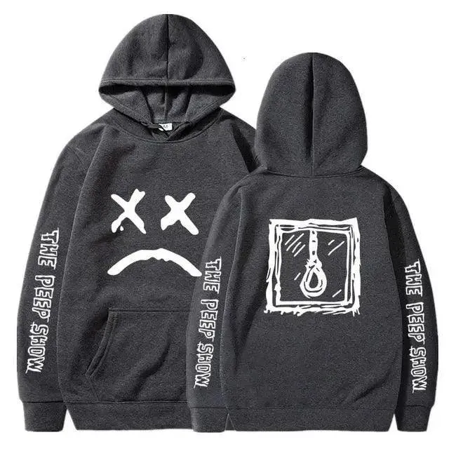 Hip Hop Hoodies Modern Hell Hood For Boy Men Women Hooded Pullover Male Female Cry Baby Hoodie Sweatshirts Women's Hoodie Peep Show Rap Music Men's Hip Hop Weep Rapper Sweater Warm Winter Sweater