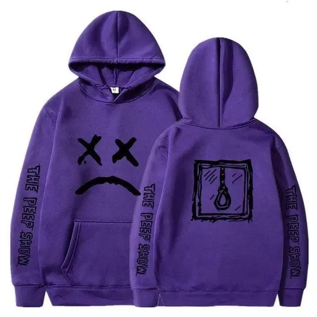 Hip Hop Hoodies Modern Hell Hood For Boy Men Women Hooded Pullover Male Female Cry Baby Hoodie Sweatshirts Women's Hoodie Peep Show Rap Music Men's Hip Hop Weep Rapper Sweater Warm Winter Sweater