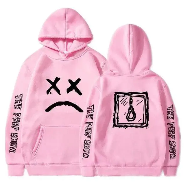 Hip Hop Hoodies Modern Hell Hood For Boy Men Women Hooded Pullover Male Female Cry Baby Hoodie Sweatshirts Women's Hoodie Peep Show Rap Music Men's Hip Hop Weep Rapper Sweater Warm Winter Sweater