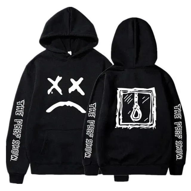 Hip Hop Hoodies Modern Hell Hood For Boy Men Women Hooded Pullover Male Female Cry Baby Hoodie Sweatshirts Women's Hoodie Peep Show Rap Music Men's Hip Hop Weep Rapper Sweater Warm Winter Sweater