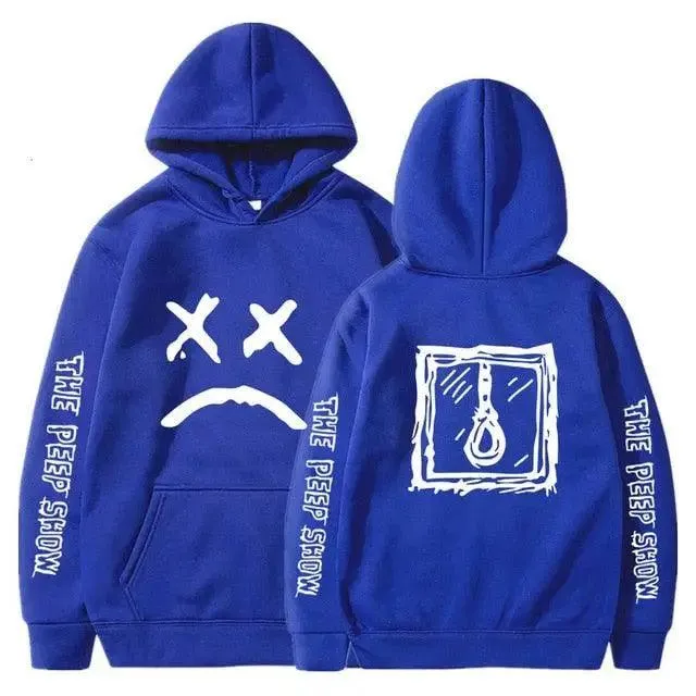 Hip Hop Hoodies Modern Hell Hood For Boy Men Women Hooded Pullover Male Female Cry Baby Hoodie Sweatshirts Women's Hoodie Peep Show Rap Music Men's Hip Hop Weep Rapper Sweater Warm Winter Sweater