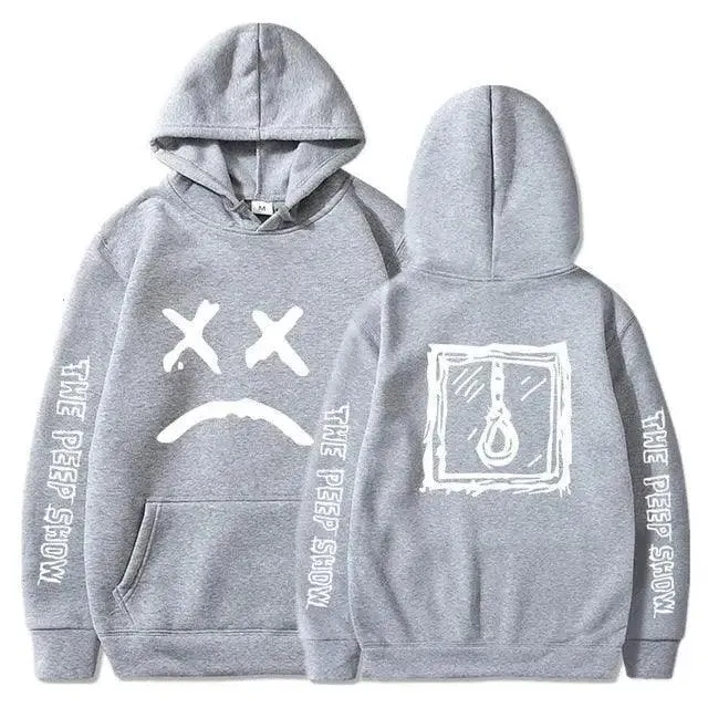 Hip Hop Hoodies Modern Hell Hood For Boy Men Women Hooded Pullover Male Female Cry Baby Hoodie Sweatshirts Women's Hoodie Peep Show Rap Music Men's Hip Hop Weep Rapper Sweater Warm Winter Sweater