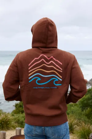 Hoodie in Brown Mountain Wave