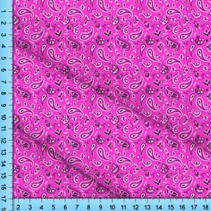 Hot Pink Bandana Paisley Fabric By the Yard, Fuchsia Western Boho Cowgirl Pattern, Womens Headband Summer Fashion Accessory, Headscarf Yoga