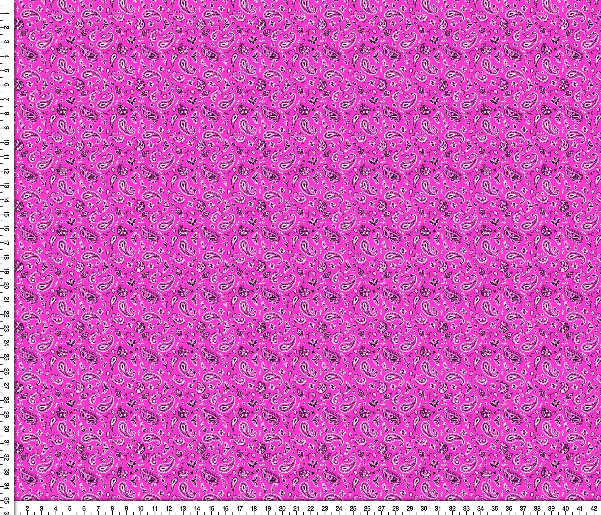 Hot Pink Bandana Paisley Fabric By the Yard, Fuchsia Western Boho Cowgirl Pattern, Womens Headband Summer Fashion Accessory, Headscarf Yoga