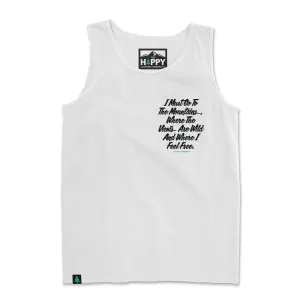 I Must Go To The Mountains Script Nature-Dyed Tank