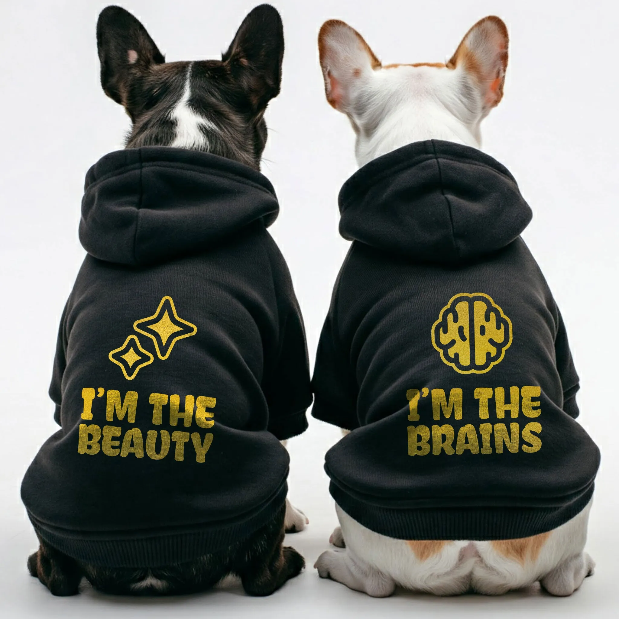 I’m the brains and I’m the beauty - Matching French Bulldog Hoodies – Stylish, Cozy & Personalized!