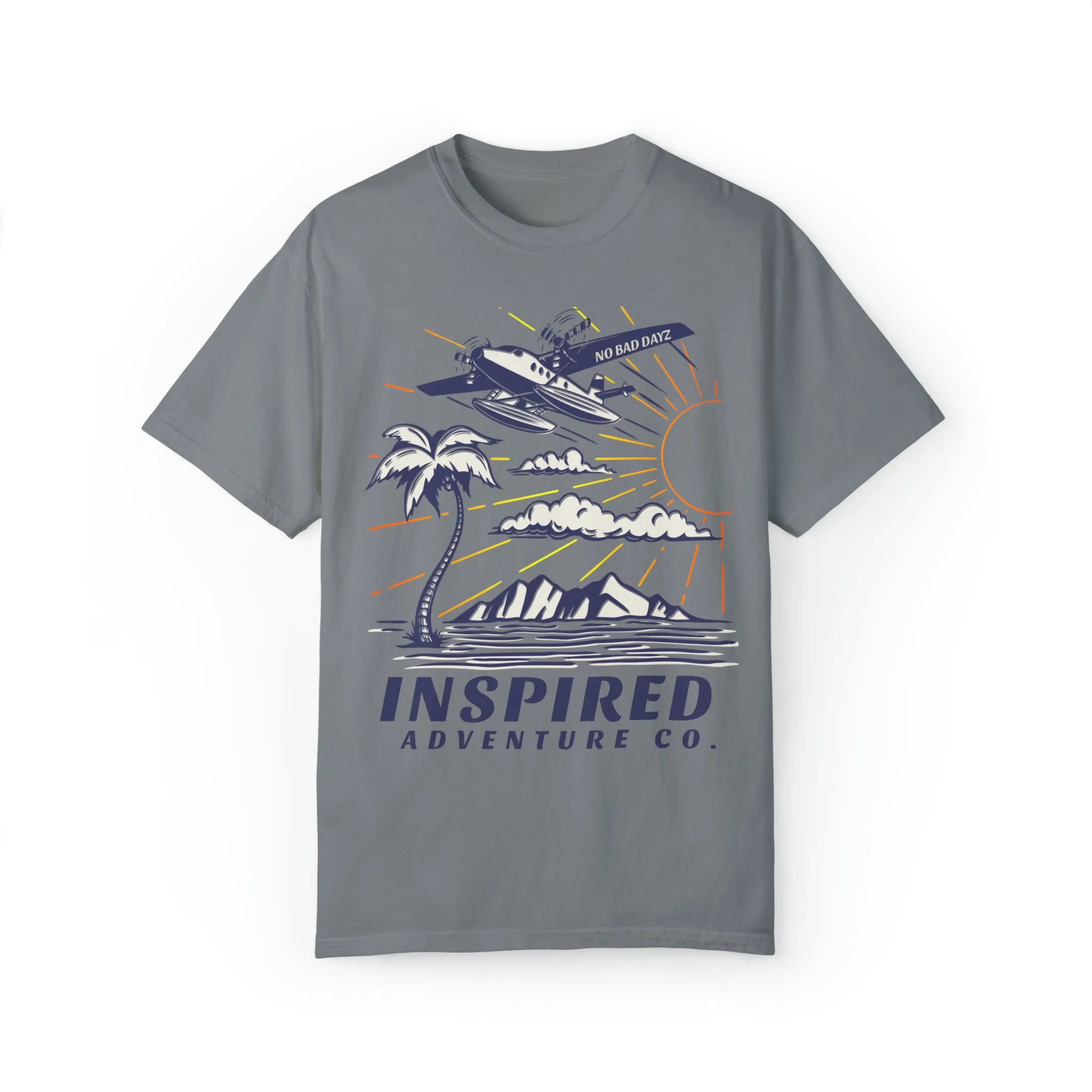 Inspired Adventure Company... No Bad Dayz! Hiking, Adventure, Travel Unisex Garment-Dyed T-shirt