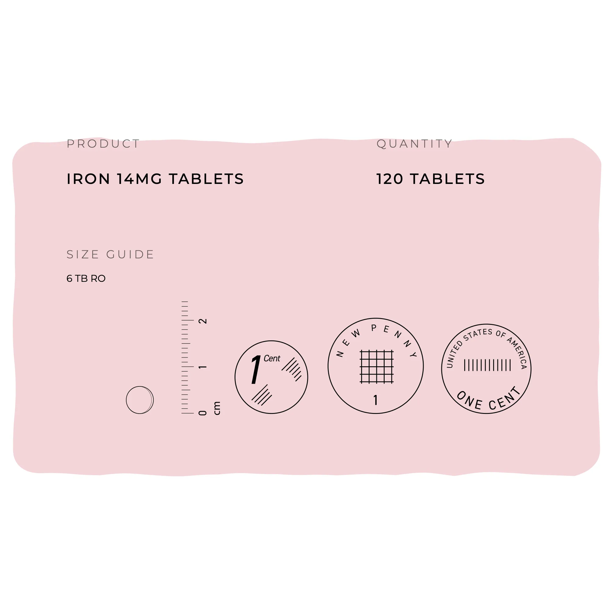 Iron 14mg Tablets - ONE a day